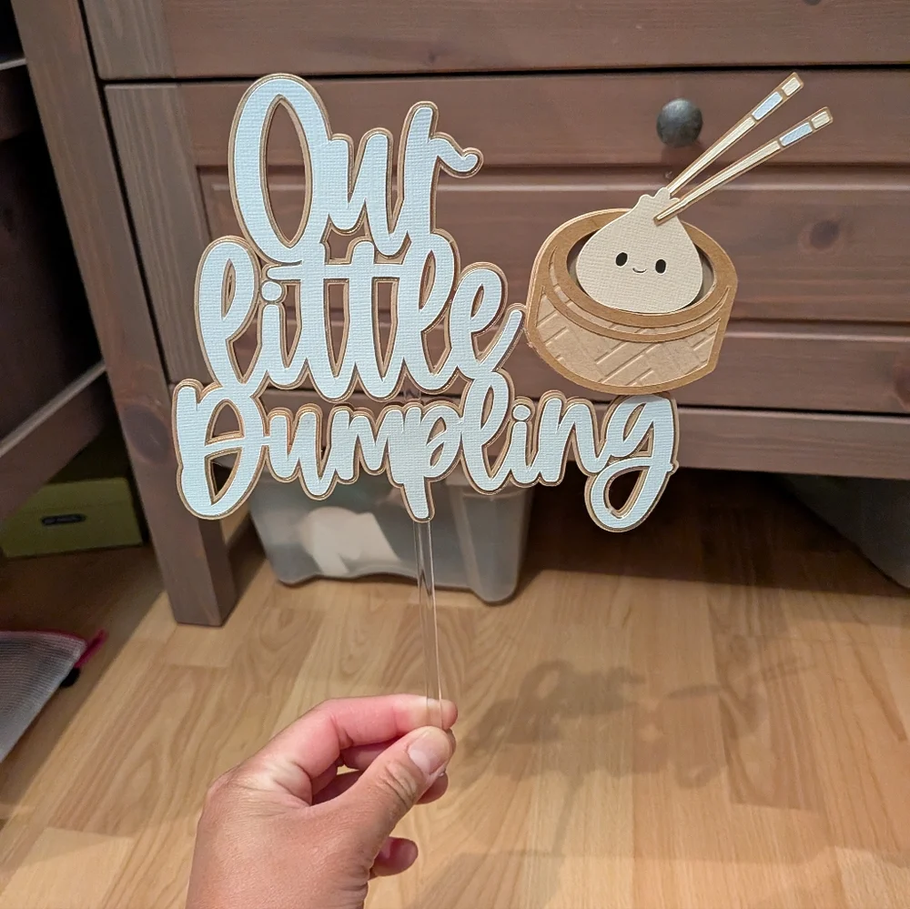 Our Little Dumpling Cake Topper